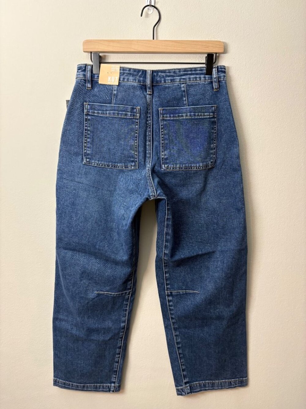 NEW Kut From the Kloth Ashton Barrel Leg High Rise Jeans Medium Blue Utility 6 - Picture 2 of 10